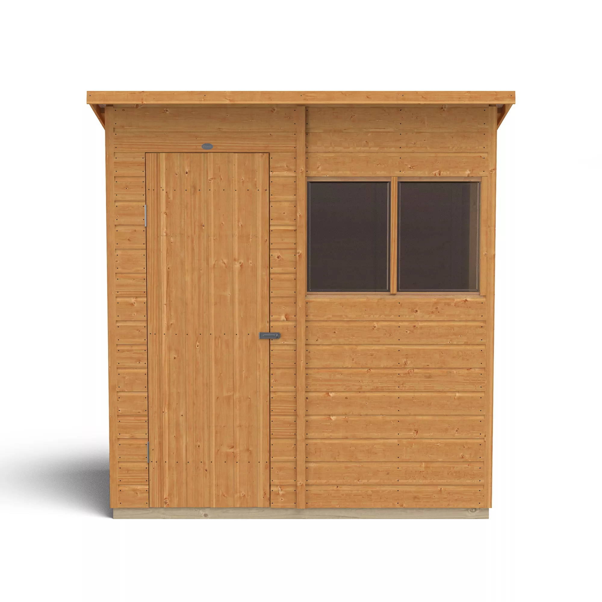 Forest Garden 6x4 Ft Pent Shiplap Wooden 2 Windows Shed With Floor - Assembly Service Included 4 Forest Garden 6x4 Ft Pent Shiplap Wooden 2 Windows Shed With Floor - Assembly Service Included - Image 2