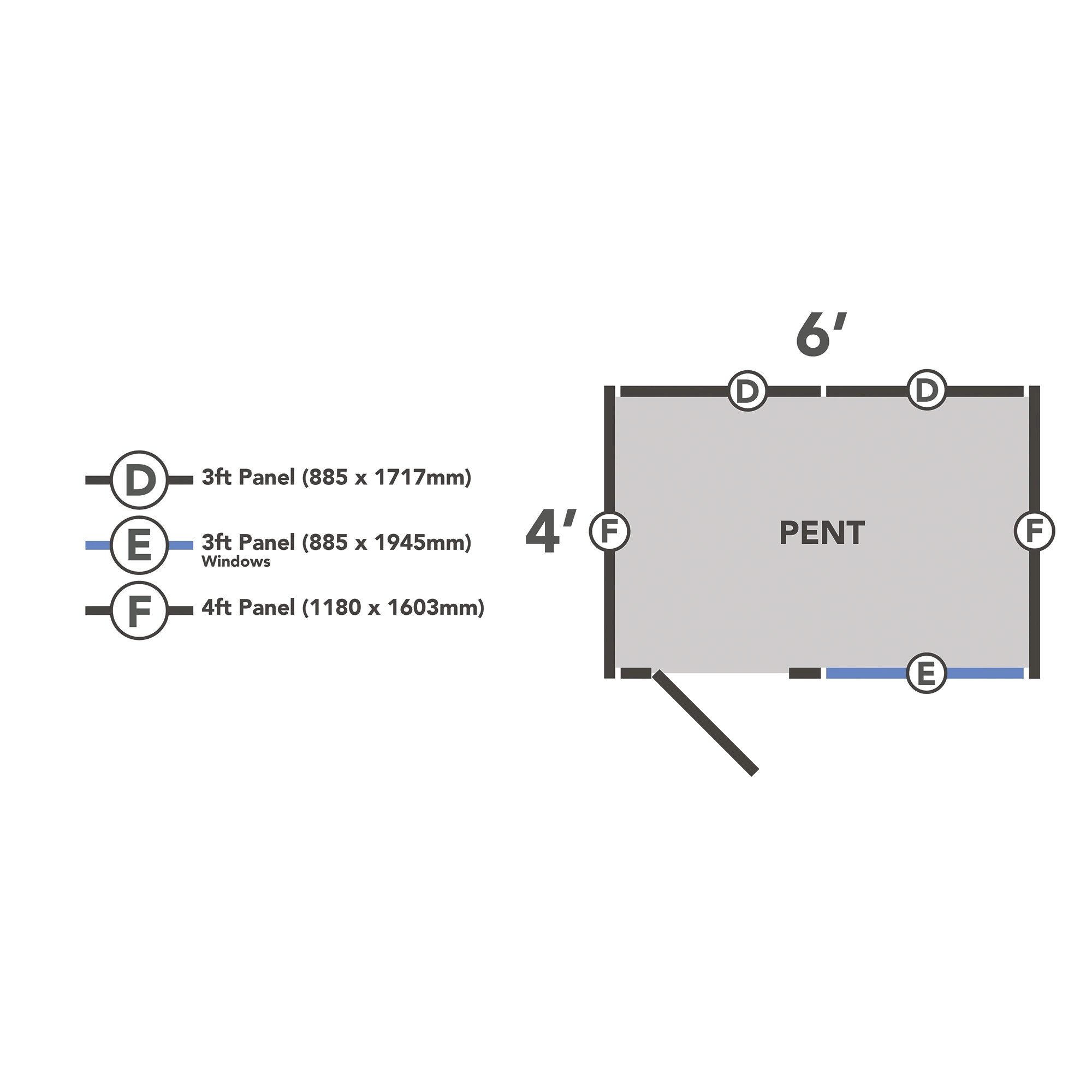 Forest Garden 6x4 Ft Pent Shiplap Wooden 2 Windows Shed With Floor - Assembly Service Included 22 Forest Garden 6x4 Ft Pent Shiplap Wooden 2 Windows Shed With Floor - Assembly Service Included - Image 20