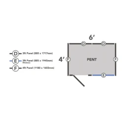 Forest Garden 6x4 Ft Pent Shiplap Wooden 2 Windows Shed With Floor (Base Included) - Assembly Service Included -Outdoor Garden forest garden 6x4 ft pent shiplap wooden 2 windows shed with floor base included assembly service included5013053178904 05t bq