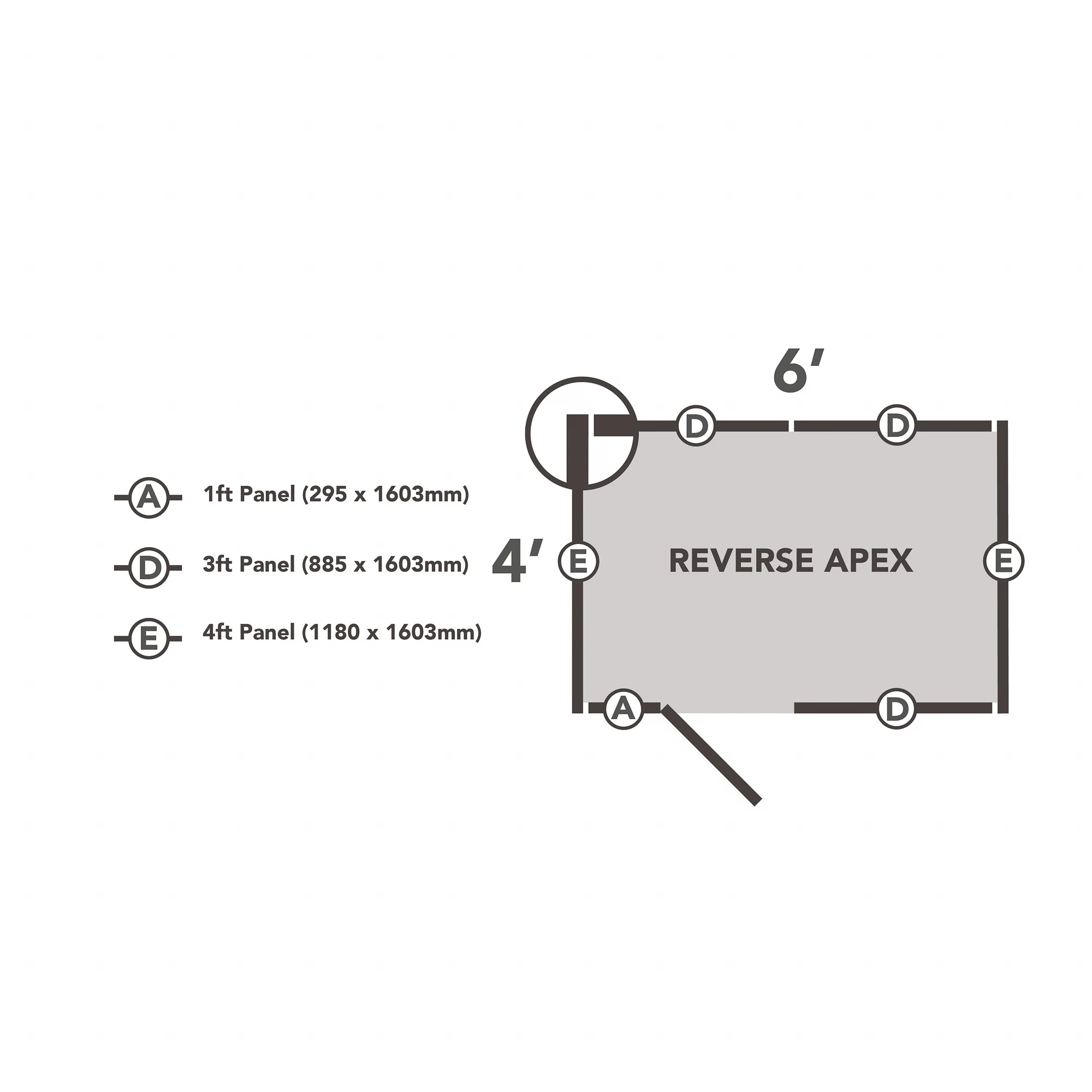 Forest Garden 6x4 Reverse Apex Dip Treated Shiplap Wooden Shed With Floor (Base Included) 6 Forest Garden 6x4 Reverse Apex Dip Treated Shiplap Wooden Shed With Floor (Base Included) - Image 4