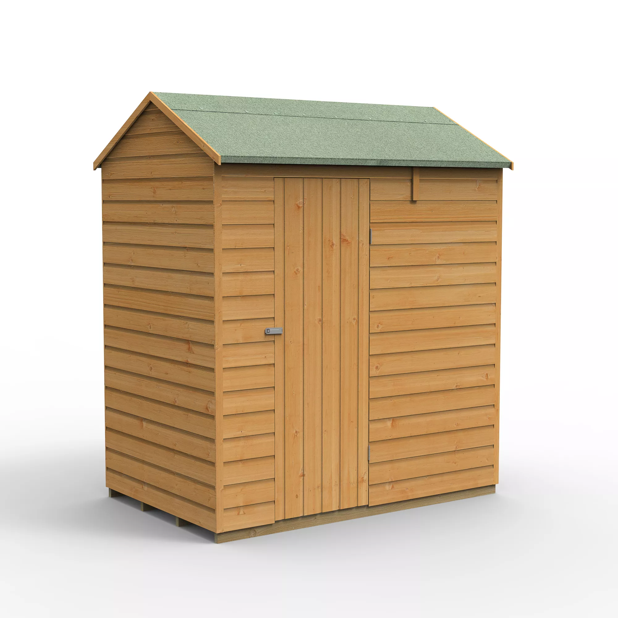 Forest Garden 6x4 Reverse Apex Dip Treated Shiplap Wooden Shed With Floor (Base Included) 4 Forest Garden 6x4 Reverse Apex Dip Treated Shiplap Wooden Shed With Floor (Base Included) - Image 2