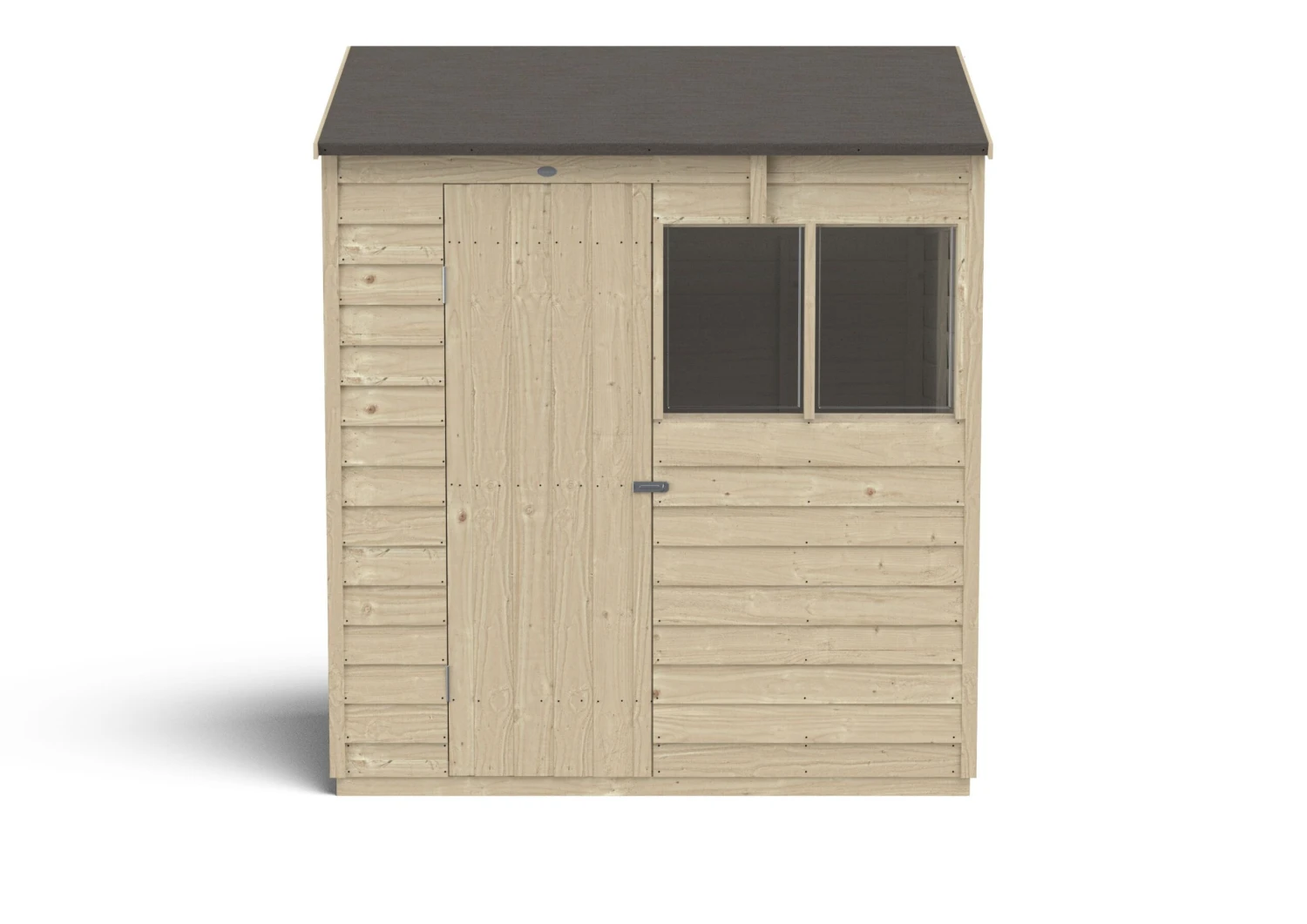 Forest Garden 6x4 Reverse Apex Pressure Treated Overlap Wooden Shed With Floor (Base Included) 6 Forest Garden 6x4 Reverse Apex Pressure Treated Overlap Wooden Shed With Floor (Base Included) - Image 4