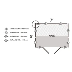 Forest Garden 7x5 Apex Pressure Treated Overlap Wooden Shed With Floor - Assembly Service Included -Outdoor Garden forest garden 7x5 apex pressure treated overlap wooden shed with floor assembly service included5013053192863 02t