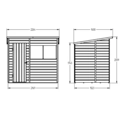 Forest Garden 7x5 Ft Pent Shiplap Wooden 2 Windows Shed With Floor (Base Included) -Outdoor Garden forest garden 7x5 ft pent shiplap wooden 2 windows shed with floor base included 5013053178942 04t bq