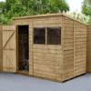 Forest Garden 7x5 Pent Pressure Treated Overlap Wooden Shed With Floor - Assembly Service Included -Outdoor Garden forest garden 7x5 pent pressure treated overlap wooden shed with floor assembly service included5013053178492 01i bq