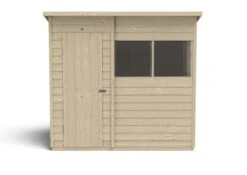 Forest Garden 7x5 Pent Pressure Treated Overlap Wooden Shed With Floor - Assembly Service Included -Outdoor Garden forest garden 7x5 pent pressure treated overlap wooden shed with floor assembly service included5013053178492 02c bq