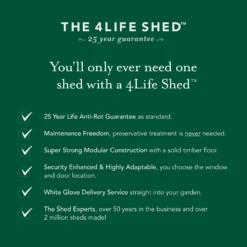 Forest Garden 7x7 Apex Pressure Treated Overlap Wooden Shed With Floor - Assembly Service Included -Outdoor Garden forest garden 7x7 apex pressure treated overlap wooden shed with floor assembly service included5013053192801 03t