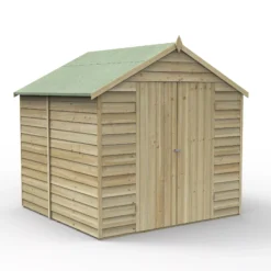 Forest Garden 7x7 Apex Pressure Treated Overlap Wooden Shed With Floor - Assembly Service Included -Outdoor Garden forest garden 7x7 apex pressure treated overlap wooden shed with floor assembly service included5013053192870 02c
