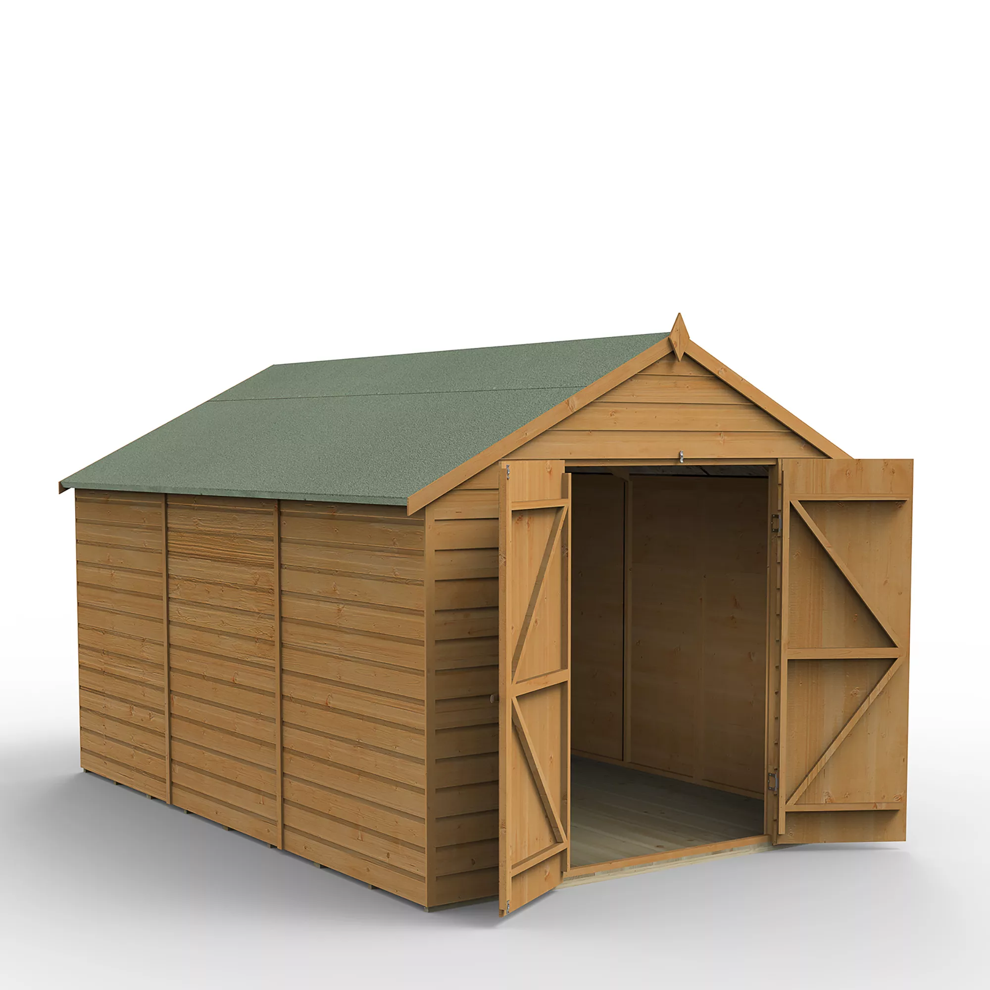 Forest Garden 8x12 Apex Dip Treated Shiplap Wooden Shed With Floor (Base Included) 3 Forest Garden 8x12 Apex Dip Treated Shiplap Wooden Shed With Floor (Base Included)