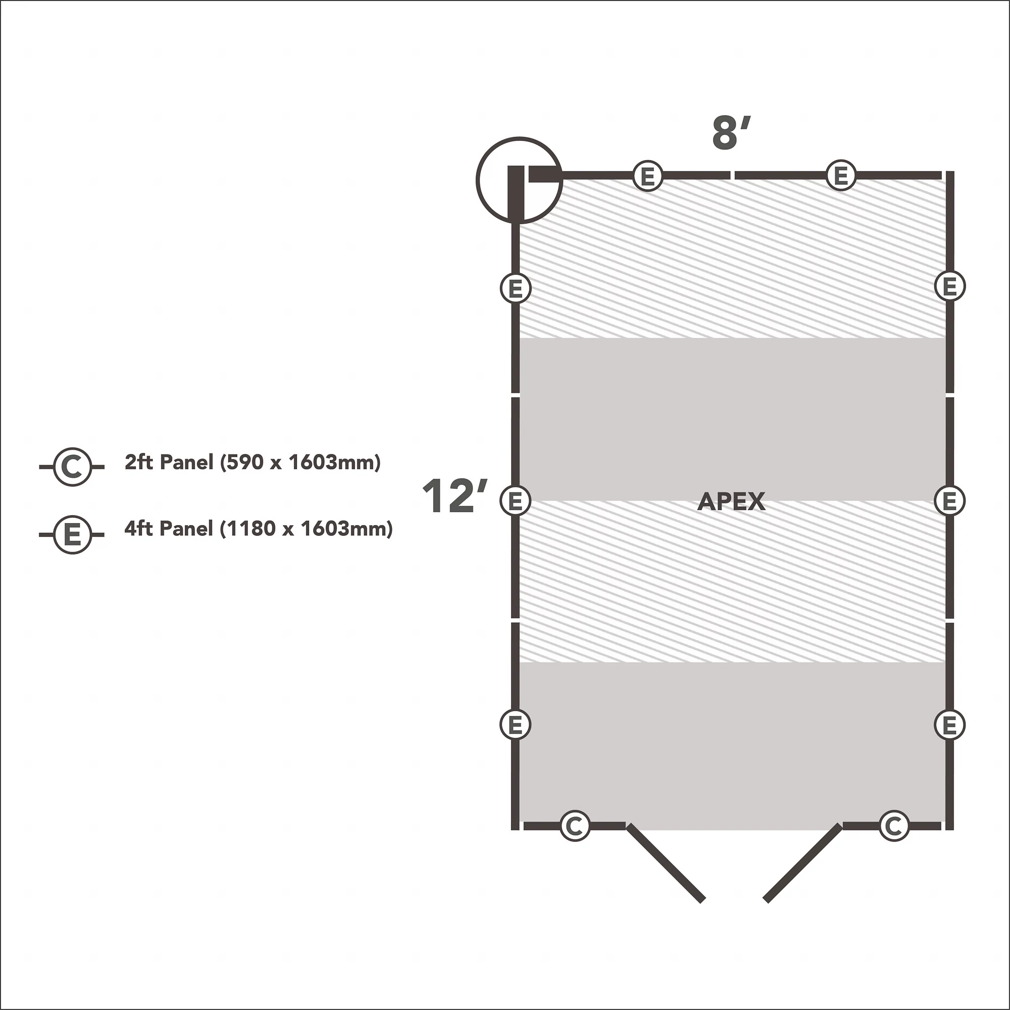 Forest Garden 8x12 Apex Dip Treated Shiplap Wooden Shed With Floor (Base Included) 5 Forest Garden 8x12 Apex Dip Treated Shiplap Wooden Shed With Floor (Base Included) - Image 3