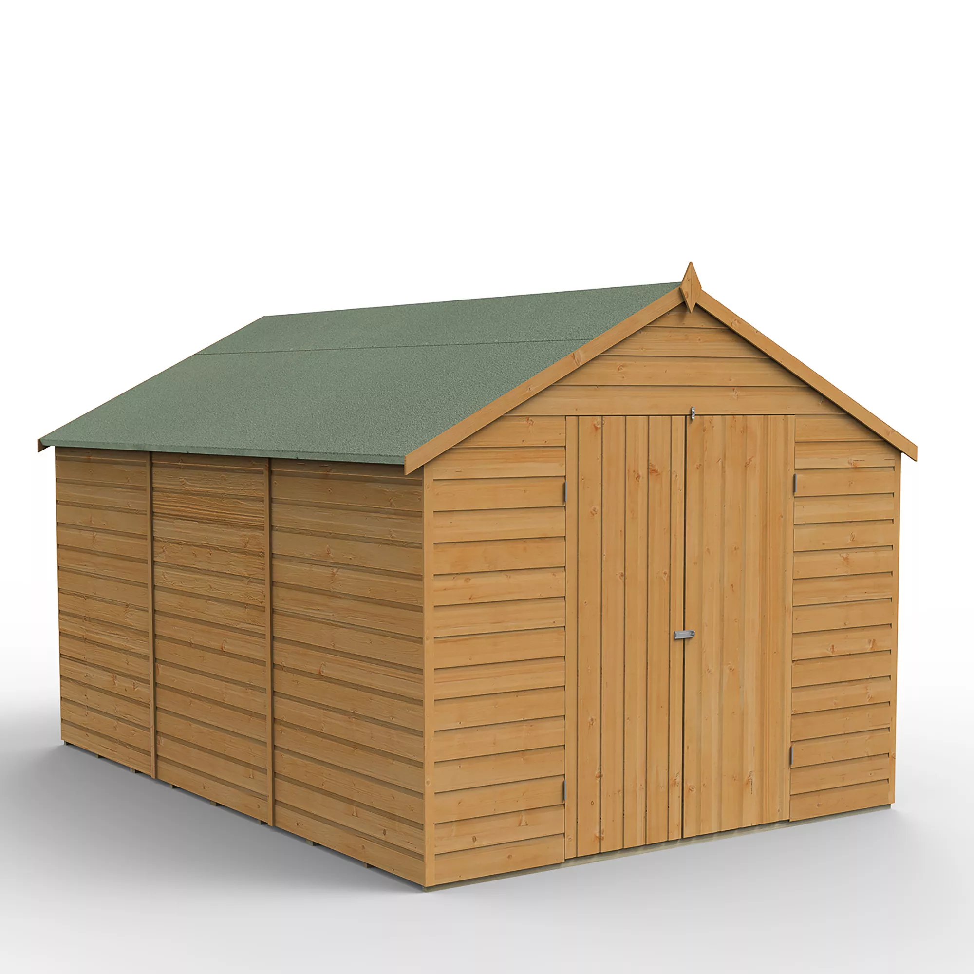 Forest Garden 8x12 Apex Dip Treated Shiplap Wooden Shed With Floor (Base Included) 4 Forest Garden 8x12 Apex Dip Treated Shiplap Wooden Shed With Floor (Base Included) - Image 2
