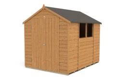 Forest Garden 8x6 Apex Dip Treated Overlap Wooden Shed With Floor - Assembly Service Included -Outdoor Garden forest garden 8x6 apex dip treated overlap wooden shed with floor assembly service included5013053177556 01c bq
