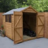 Forest Garden 8x6 Apex Dip Treated Overlap Wooden Shed With Floor - Assembly Service Included -Outdoor Garden forest garden 8x6 apex dip treated overlap wooden shed with floor assembly service included5013053177556 01i bq