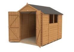 Forest Garden 8x6 Apex Dip Treated Overlap Wooden Shed With Floor - Assembly Service Included -Outdoor Garden forest garden 8x6 apex dip treated overlap wooden shed with floor assembly service included5013053177556 21c bq