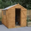Forest Garden 8x6 Apex Dip Treated Overlap Wooden Shed With Floor (Base Included) - Assembly Service Included -Outdoor Garden forest garden 8x6 apex dip treated overlap wooden shed with floor base included assembly service included5013053177471 01i bq