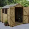 Forest Garden 8x6 Apex Pressure Treated Overlap Wooden Shed With Floor - Assembly Service Included -Outdoor Garden forest garden 8x6 apex pressure treated overlap wooden shed with floor assembly service included5013053177600 01i bq