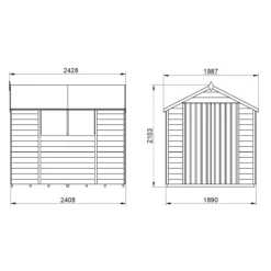 Forest Garden 8x6 Apex Pressure Treated Overlap Wooden Shed With Floor - Assembly Service Included 15 Forest Garden 8x6 Apex Pressure Treated Overlap Wooden Shed With Floor - Assembly Service Included -Outdoor Garden forest garden 8x6 apex pressure treated overlap wooden shed with floor assembly service included5013053177600 01t bq