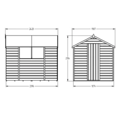 Forest Garden 8x6 Ft Apex Shiplap Wooden 2 Windows Shed With Floor (Base Included) - Assembly Service Included -Outdoor Garden forest garden 8x6 ft apex shiplap wooden 2 windows shed with floor base included assembly service included5013053178744 04t bq