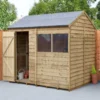 Forest Garden 8x6 Reverse Apex Pressure Treated Overlap Wooden Shed With Floor - Assembly Service Included -Outdoor Garden forest garden 8x6 reverse apex pressure treated overlap wooden shed with floor assembly service included5013053178263 01i bq
