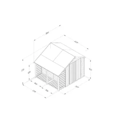Forest Garden Apex Overlap Timber Shed - Assembly Service Included -Outdoor Garden forest garden apex overlap timber shed assembly service included5013053190845 01t
