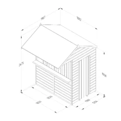Forest Garden Apex Shiplap Wooden Garden Bar With Single Door - Assembly Service Included -Outdoor Garden forest garden apex shiplap wooden garden bar with single door assembly service included5013053191859 01t