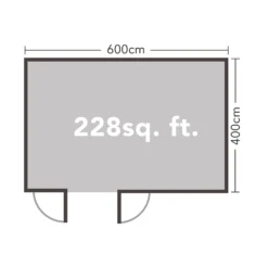 Forest Garden Blakedown 6x4 Toughened Glass Pent Loglap Solid Wood Cabin With Double Door - Assembly Service Included -Outdoor Garden forest garden blakedown 6x4 toughened glass pent loglap solid wood cabin with double door assembly service included5013053181591 02t bq