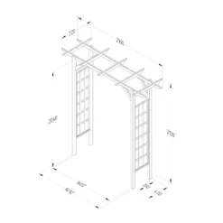 Forest Garden Classic Flat Top European Softwood Arch (H) 213cm X (W) 210cm 13 Forest Garden Classic Flat Top European Softwood Arch (H) 213cm X (W) 210cm -Outdoor Garden forest garden classic flat top european softwood arch h 213cm x w 210cm5013053190166 01t