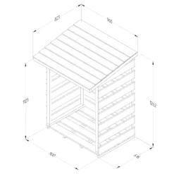 Forest Garden Compact Timber 3x3 Ft Pent Log Store -Outdoor Garden forest garden compact timber 3x3 ft pent log store5013053189900 01t