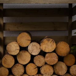 Forest Garden Compact Timber 3x3 Ft Pent Log Store -Outdoor Garden forest garden compact timber 3x3 ft pent log store5013053189900 03i