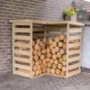 Forest Garden Corner Timber 4x4 Ft Log Store 1 Forest Garden Corner Timber 4x4 Ft Log Store -Outdoor Garden forest garden corner timber 4x4 ft log store5013053190005 01i