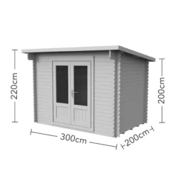 Forest Garden Harwood 3x2 Toughened Glass Pent Loglap Solid Wood Cabin With Double Door - Assembly Service Included -Outdoor Garden forest garden harwood 3x2 toughened glass pent loglap solid wood cabin with double door assembly service included5013053181638 01t bq