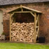 Forest Garden Large Timber 7x3 Ft Apex Wall Log Store -Outdoor Garden forest garden large timber 7x3 ft apex wall log store5013053190760 01i