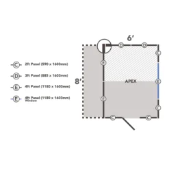 Forest Garden Lean To Shed Kit, (H)2133mm (W)2646mm (D)2420mm - Assembly Service Included -Outdoor Garden forest garden lean to shed kit h 2133mm w 2646mm d 2420mm assembly service included5013053190821 02t