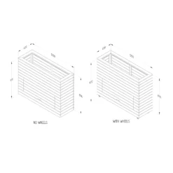 Forest Garden Linear Natural Timber Rectangular Planter (H) 91.1cm X (W) 120cm 11 Forest Garden Linear Natural Timber Rectangular Planter (H) 91.1cm X (W) 120cm -Outdoor Garden forest garden linear natural timber rectangular planter h 91 1cm x w 120cm5013053190241 01t