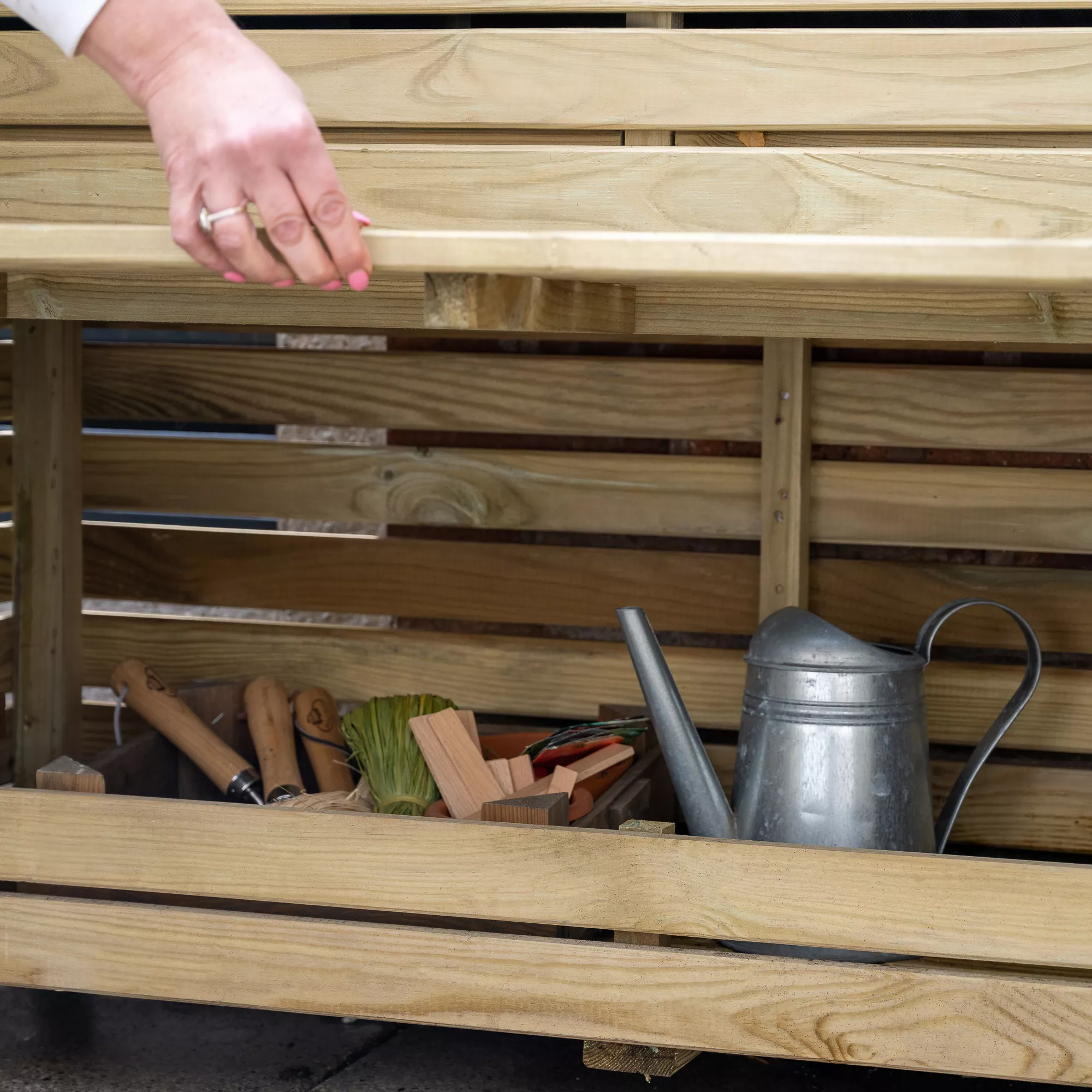 Forest Garden Linear Natural Timber Rectangular Planter (H) 91.1cm X (W) 120cm 6 Forest Garden Linear Natural Timber Rectangular Planter (H) 91.1cm X (W) 120cm - Image 4