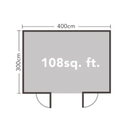 Forest Garden Melbury 4x3 Toughened Glass Pent Loglap Solid Wood Cabin With Double Door - Assembly Service Included -Outdoor Garden forest garden melbury 4x3 toughened glass pent loglap solid wood cabin with double door assembly service included5013053181744 02t bq