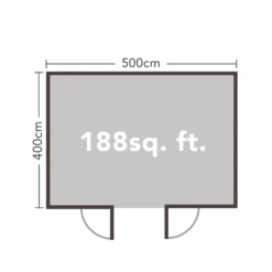 Forest Garden Mendip 5x4 Toughened Glass Pent Loglap Solid Wood Cabin With Double Door -Outdoor Garden forest garden mendip 5x4 toughened glass pent loglap solid wood cabin with double door5013053181461 02t bq