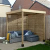 Forest Garden Modular Square Pergola, (H)2045mm (W)1970mm With 2 Pairs Of Screens -Outdoor Garden forest garden modular square pergola h 2045mm w 1970mm with 2 pairs of screens5013053183168 01c