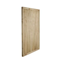 Forest Garden Noise Reduction Wood Slatted Gate, (H)1.8m (W)0.9m
