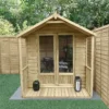 Forest Garden Oakley 6x6 Apex Overlap Solid Wood Summer House With Double Door -Outdoor Garden forest garden oakley 6x6 apex overlap solid wood summer house with double door5013053188484 01i bq