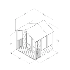 Forest Garden Oakley 6x6 Apex Overlap Solid Wood Summer House With Double Door -Outdoor Garden forest garden oakley 6x6 apex overlap solid wood summer house with double door5013053188484 01t bq
