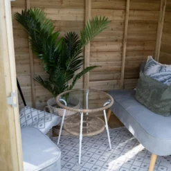 Forest Garden Oakley 7x5 Apex Overlap Solid Wood Summer House With Double Door (Base Included) -Outdoor Garden forest garden oakley 7x5 apex overlap solid wood summer house with double door base included 5013053188521 36c bq