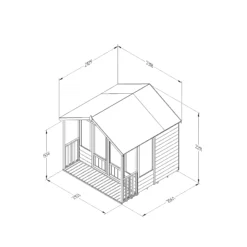 Forest Garden Oakley 7x7 Apex Overlap Solid Wood Summer House With Double Door (Base Included) -Outdoor Garden forest garden oakley 7x7 apex overlap solid wood summer house with double door base included 5013053188705 01t bq