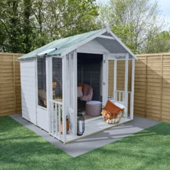Forest Garden Oakley 7x7 Apex Overlap Solid Wood Summer House With Double Door 9 Forest Garden Oakley 7x7 Apex Overlap Solid Wood Summer House With Double Door -Outdoor Garden forest garden oakley 7x7 apex overlap solid wood summer house with double door5013053188644 02i bq