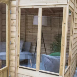 Forest Garden Oakley 8x10 Apex Overlap Solid Wood Summer House With Double Door - Assembly Service Included -Outdoor Garden forest garden oakley 8x10 apex overlap solid wood summer house with double door assembly service included5013053188422 36c bq