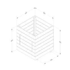 Forest Garden Potato Natural Timber Square Planter (H) 69.5cm X (W) 60cm 15 Forest Garden Potato Natural Timber Square Planter (H) 69.5cm X (W) 60cm -Outdoor Garden forest garden potato natural timber square planter h 69 5cm x w 60cm5013053190449 01t