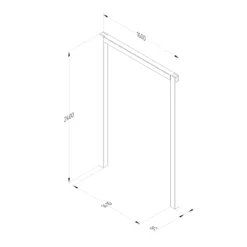 Forest Garden Sleeper European Softwood Arch (H) 240cm X (W) 160cm Set Of 3 -Outdoor Garden forest garden sleeper european softwood arch h 240cm x w 160cm set of 35013053190081 01t