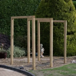 Forest Garden Sleeper European Softwood Arch (H) 240cm X (W) 160cm Set Of 3 -Outdoor Garden forest garden sleeper european softwood arch h 240cm x w 160cm set of 35013053190081 04i