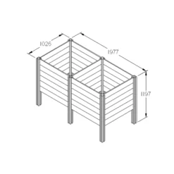 Forest Garden Slot Down Composter Extension Kit 650L -Outdoor Garden forest garden slot down composter extension kit 650l5013053133545 01t