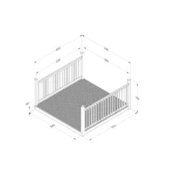Forest Garden Softwood Decking Kit, X2 Balustrade (L) 1.31m X (W) 2.46m -Outdoor Garden forest garden softwood decking kit x2 balustrade l 1 31m x w 2 46m5013053192320 01t